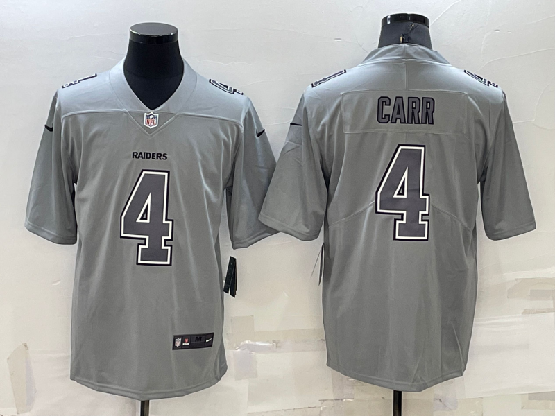 Men's Las Vegas Raiders Active Player Custom Grey Atmosphere Fashion Stitched Football Jersey